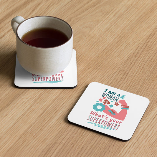 Cork-back coaster